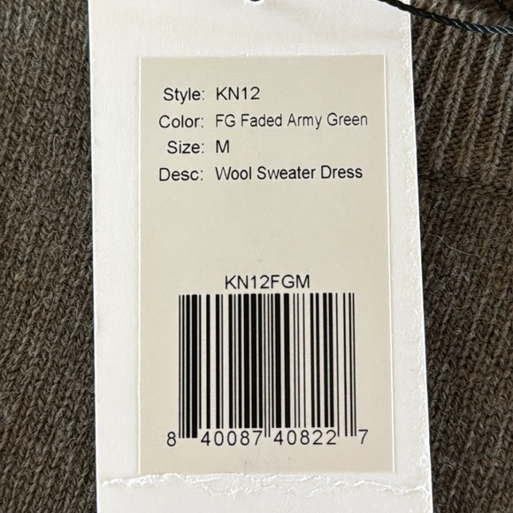 NWT Thakoon Long Sleeve Wool Sweater In Faded Army Green - Picture 7 of 9